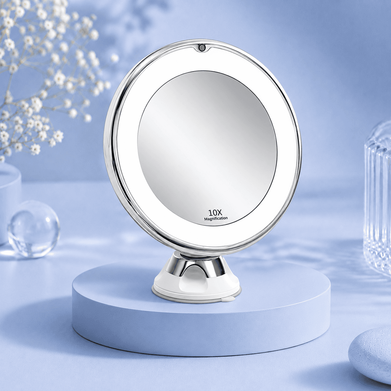 Zoom10X Touch Mirror — Espelho de Vaidade com Aumento 10X
